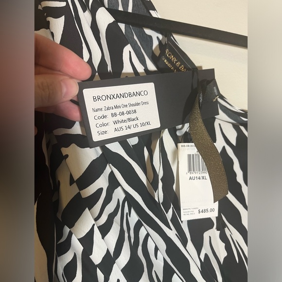 Bronx and Banco - Zebra Print One-Shoulder Dress - Picture 11 of 11
